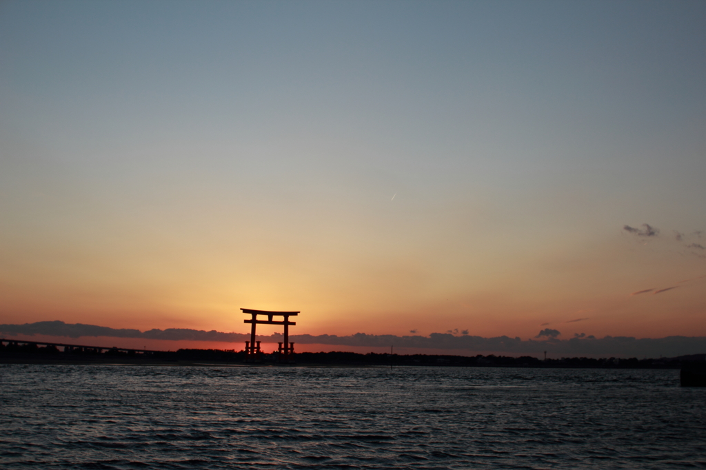 弁天島海浜公園の夕焼け