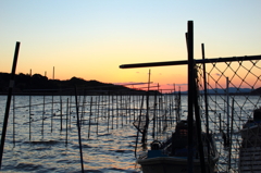 浜名湖の夕暮れ