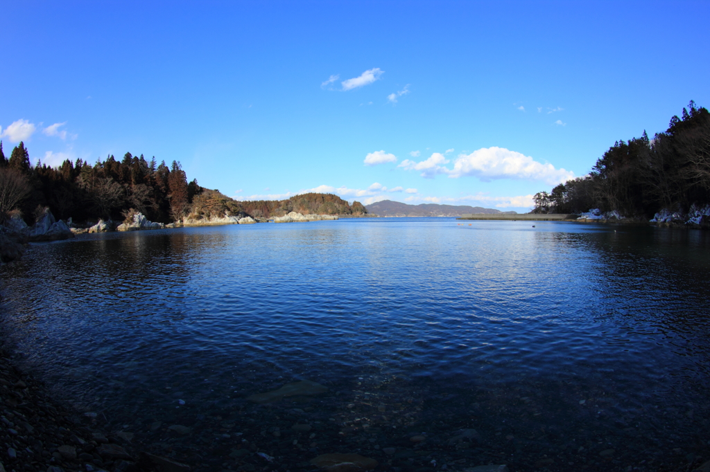 大理石海岸の青