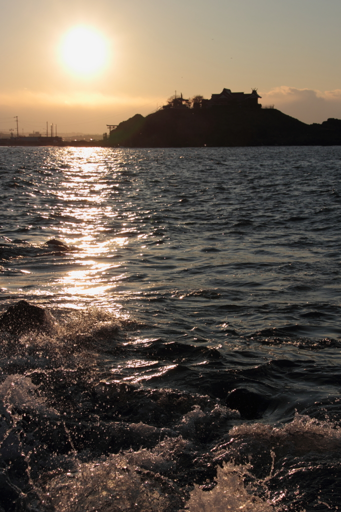 夕景　蕪島