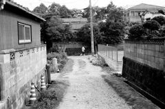 自宅前の道