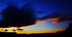 1月11日の夕日