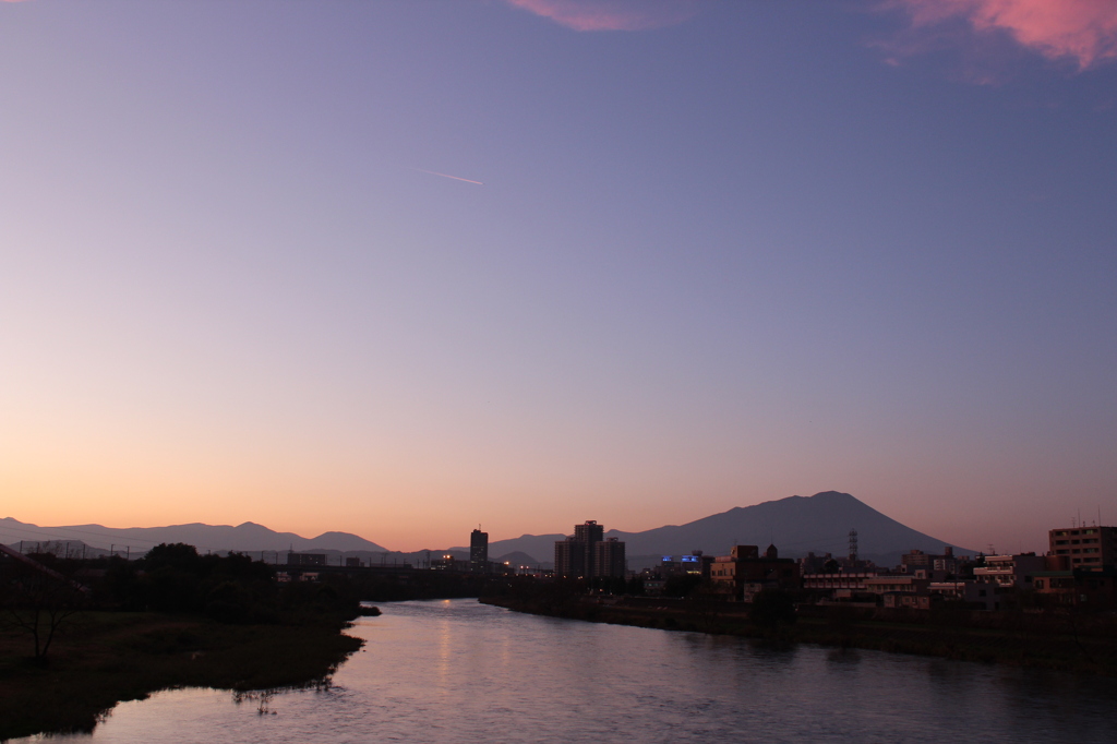 夕焼けat明治橋