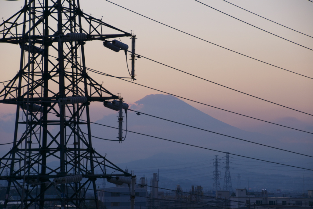 実家からの富士山