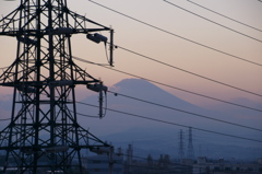 実家からの富士山
