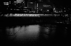 夜の水面