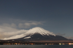 富士山と星空