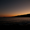 浜辺の夕暮れ