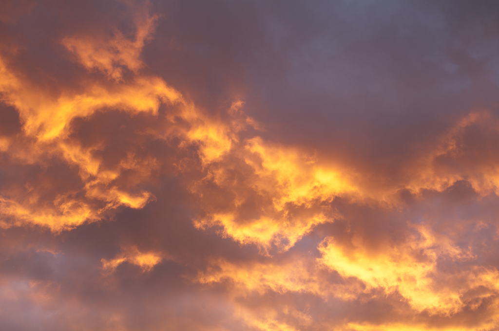 夕暮れの残火