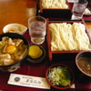 鴨汁つけめん　うどん+肉丼