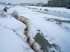 凍てつく川