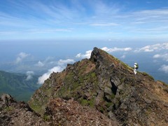 鳥海山山頂にて