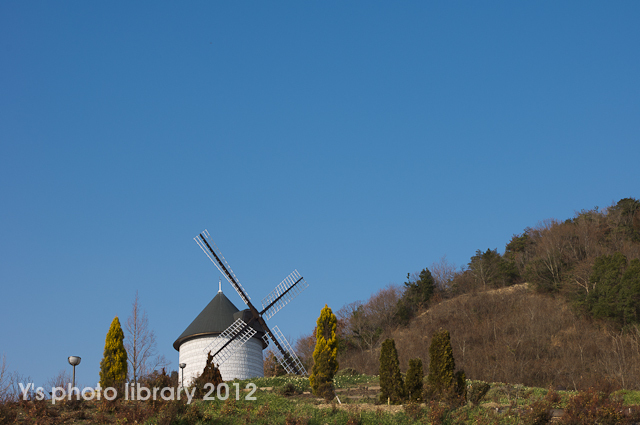 青空と風車と