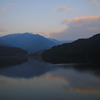 江川ダムの夕日