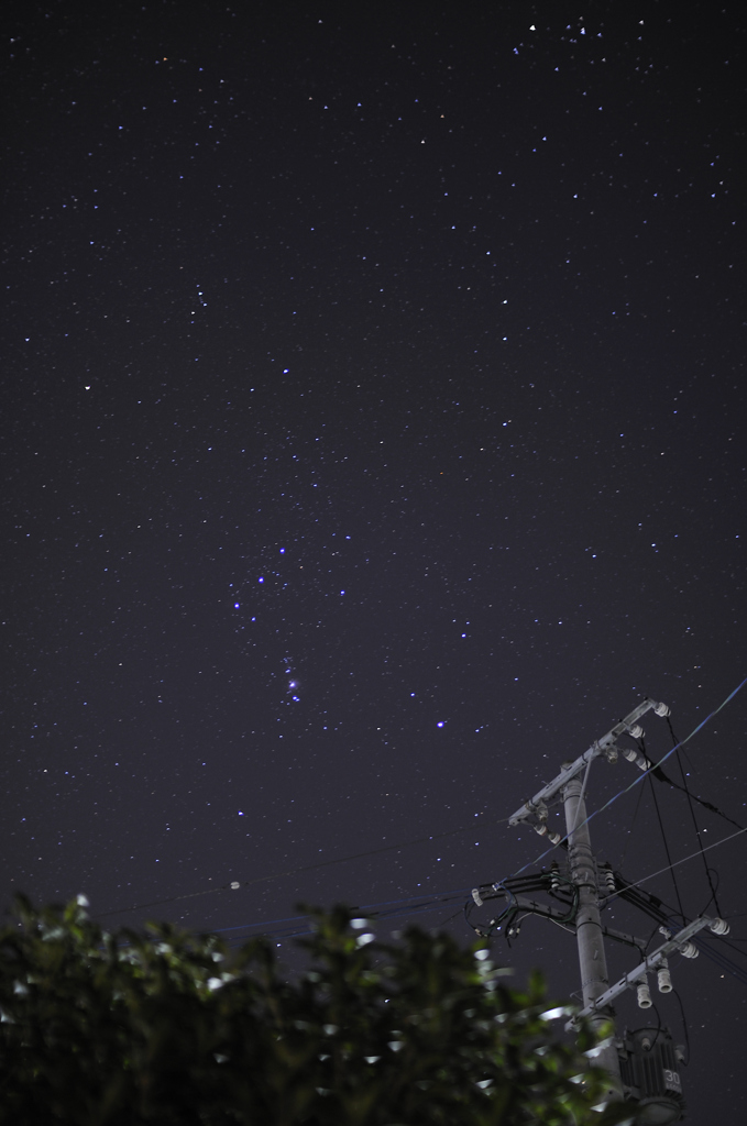 自宅から見えた真冬の星空