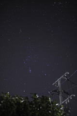 自宅から見えた真冬の星空