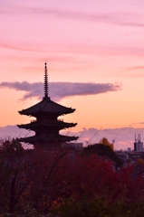京都の夕暮れ