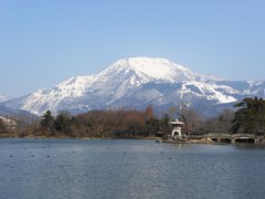 三島池と伊吹山