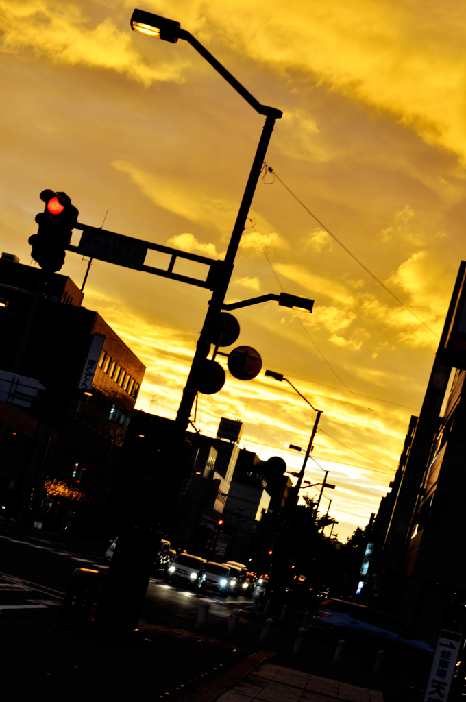 夕暮れ