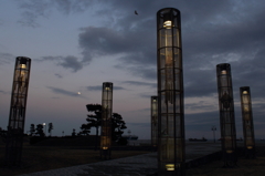 海辺の公園・夕景