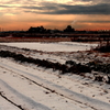 雪の日の平野