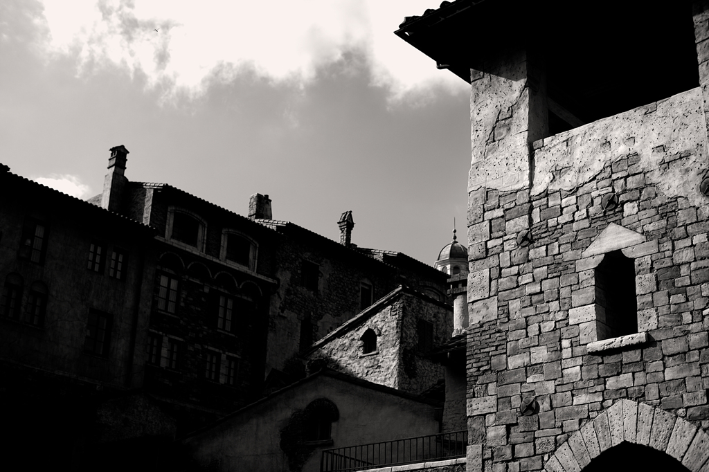 レンガ作りの町