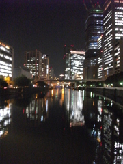 普段の淀屋橋、夜景２