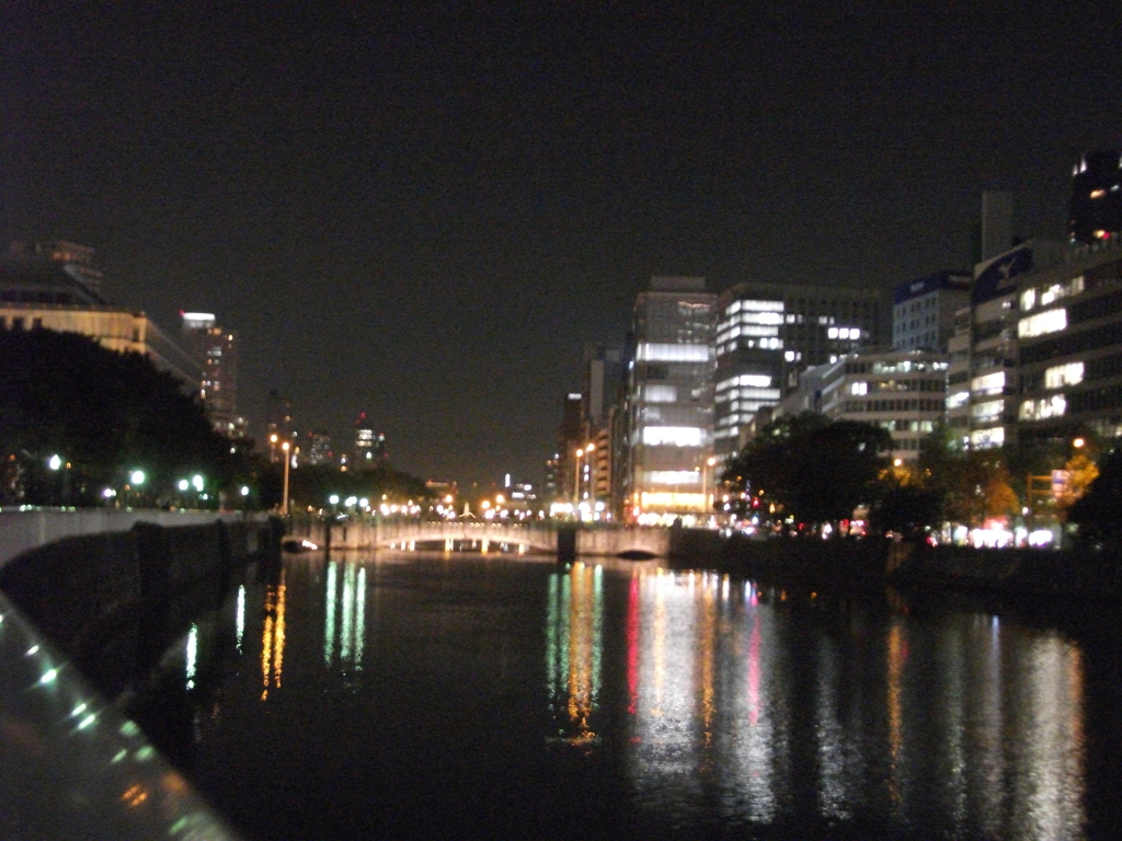 普段の淀屋橋、夜景３
