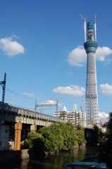 スカイツリー建築途中