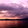 琵琶湖畔の夕暮れ