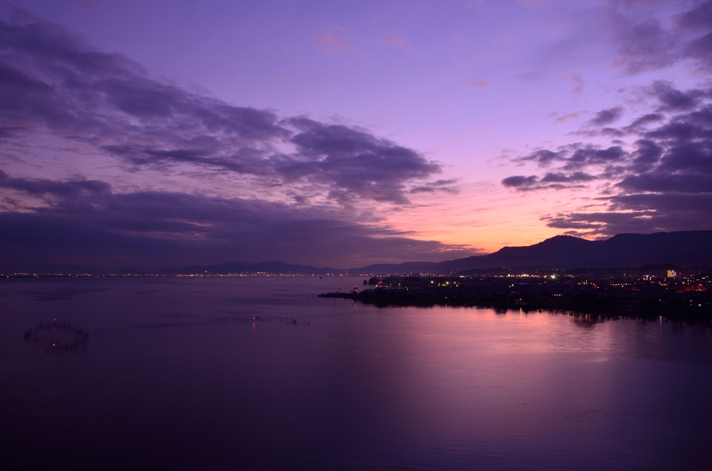 湖国の夕暮れ
