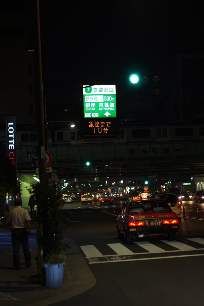 夜の錦糸町駅
