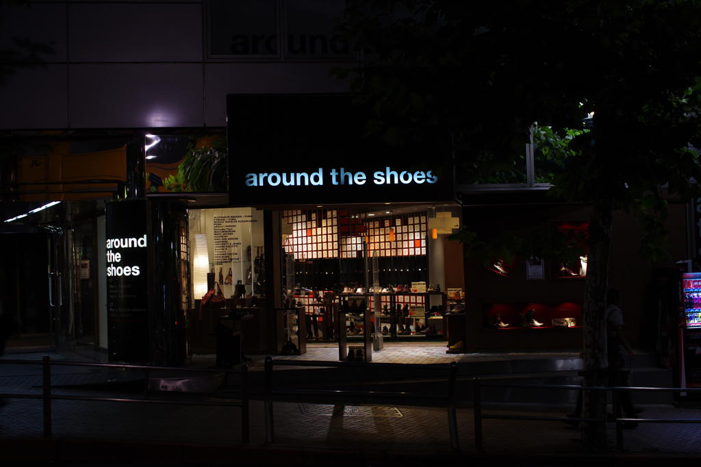 around the shoes