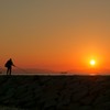 日の沈む海にて