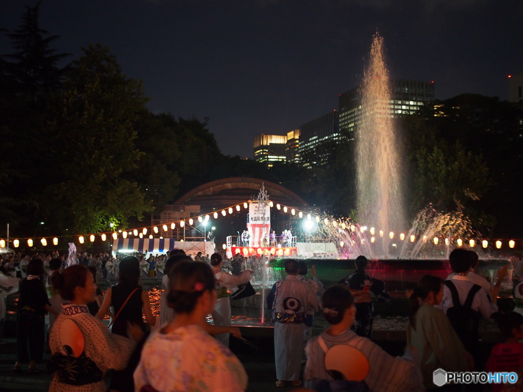 日比谷公園の盆踊り-1