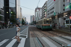 広島市街の路面電車