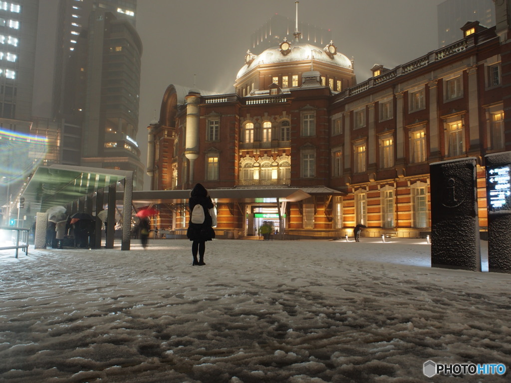丸の内雪景色-4