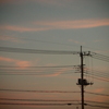 夕暮れと電線