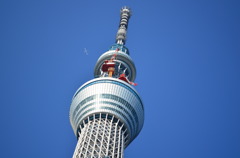スカイツリーと飛行機