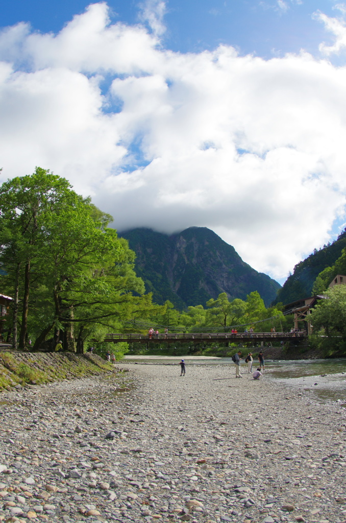 河童橋と穂高連峰