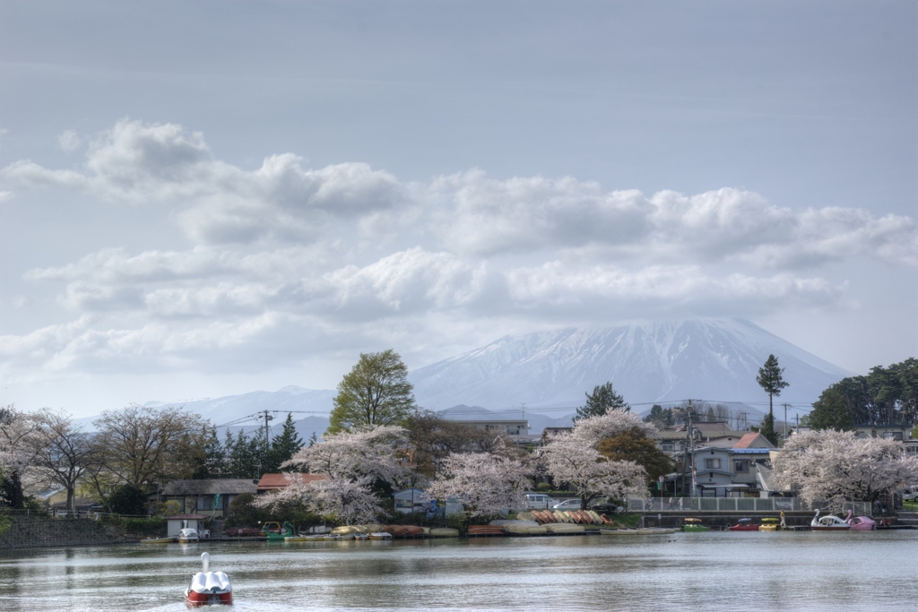 高松の池からの岩手山