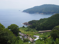 海岸線を走る