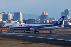伊丹空港　下河原緑地より