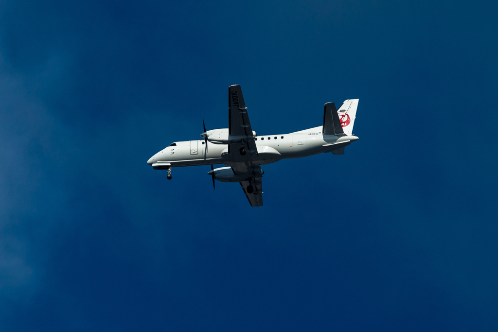 ベランダから飛行機