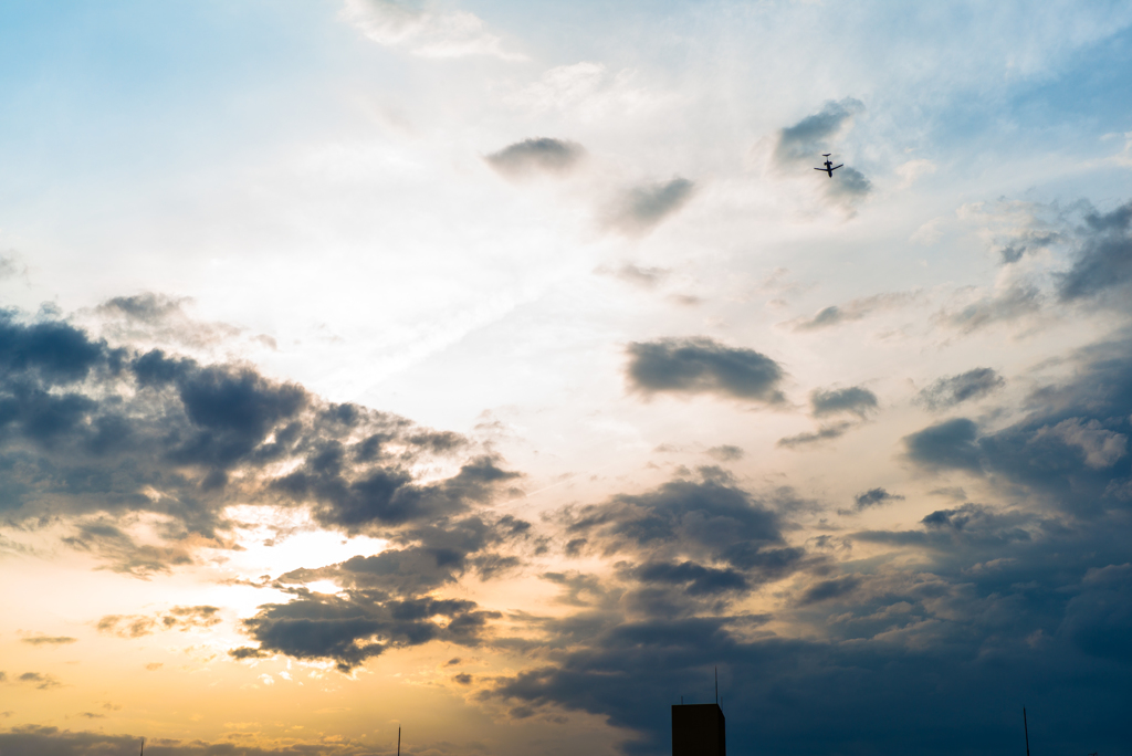 ベランダから夕景