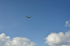 伊丹空港へ向かう飛行機