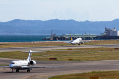 関空で飛行機