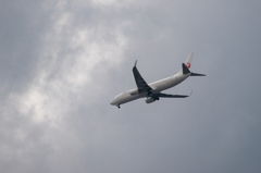 ベランダから飛行機