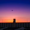 ベランダから夕日