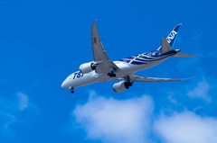 ベランダから飛行機撮影